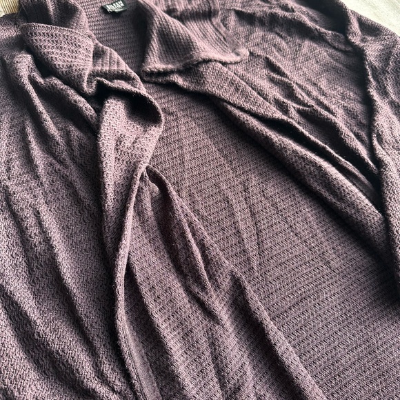Eileen Fisher Silk Cascading Drape Front Cardigan 2x - Picture 2 of 11